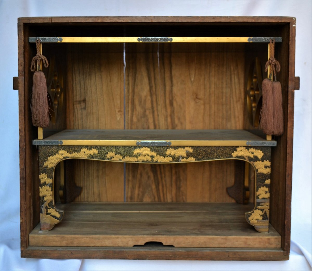 Double-tiered Table With A Gold-powdered Finish. Japan Early Edo Period, 17th Century. -photo-1