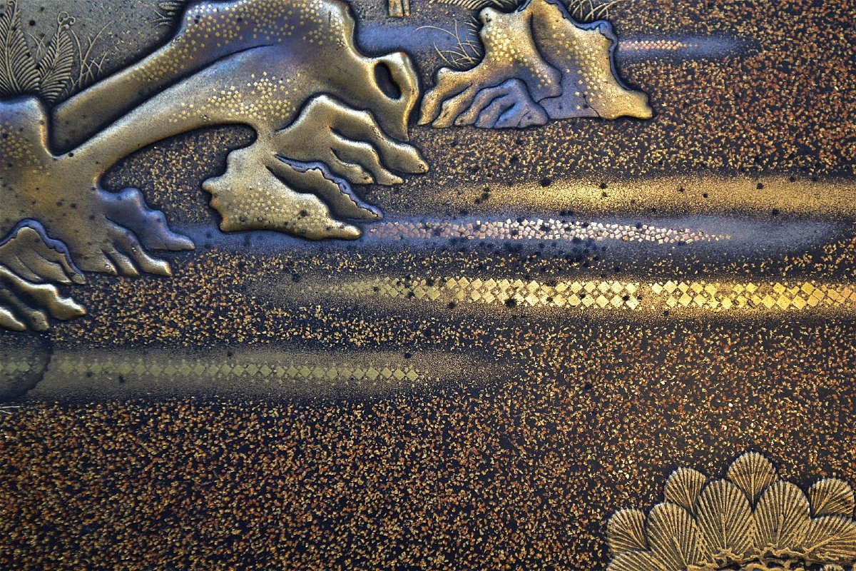 Double-tiered Table With A Gold-powdered Finish. Japan Early Edo Period, 17th Century. -photo-3
