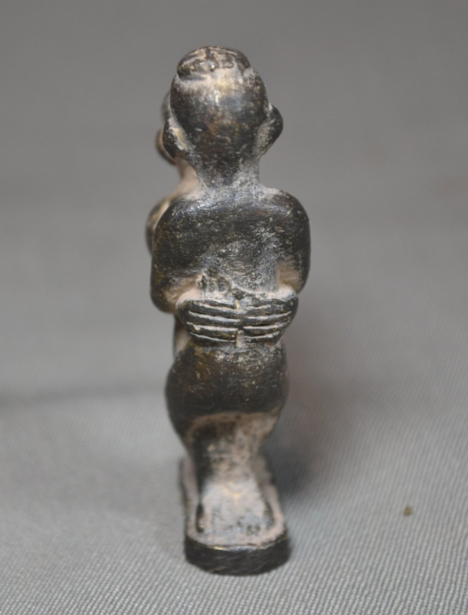  A Couple Embracing, Cast In Bronze. Southeast Asia, India, Ceylon, Kashmir. Antique. -photo-4