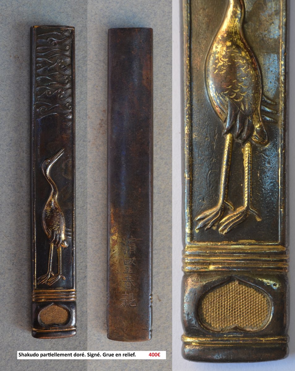 Collection de 9 kozuka . Asie. Japon école Goto et autres 17°-18°siècle.-photo-2
