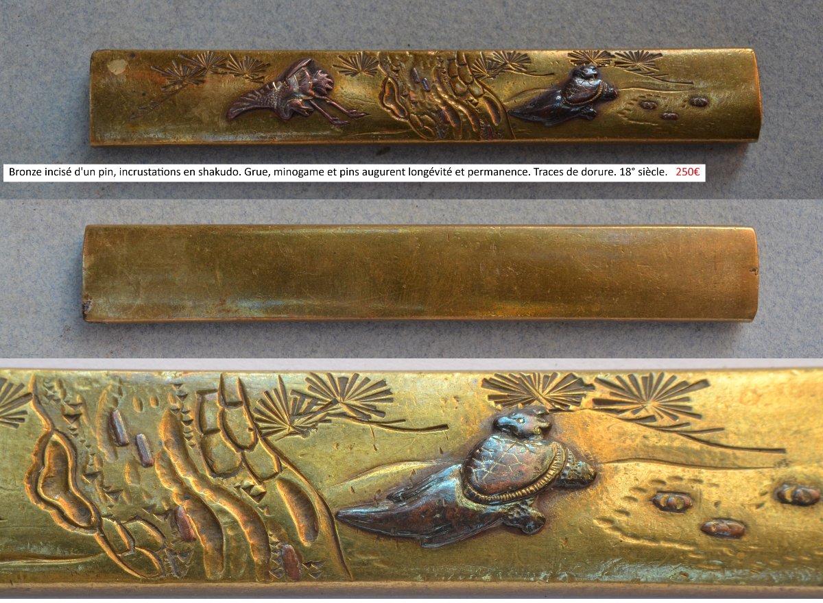 Collection de 9 kozuka . Asie. Japon école Goto et autres 17°-18°siècle.-photo-8