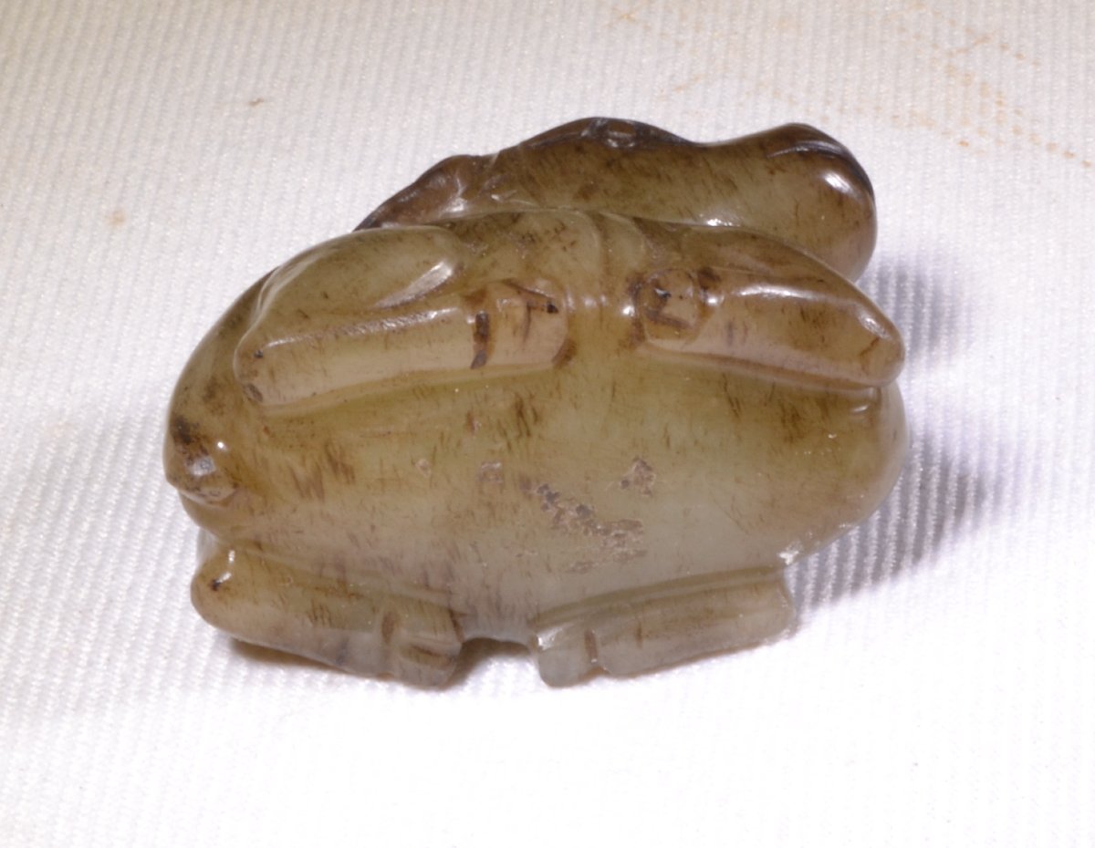 Jade Buffalo Pendant. Asia. China, Song To Qing Dynasties. -photo-2