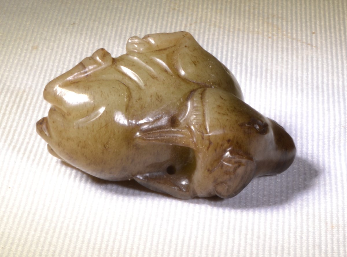 Jade Buffalo Pendant. Asia. China, Song To Qing Dynasties. -photo-4