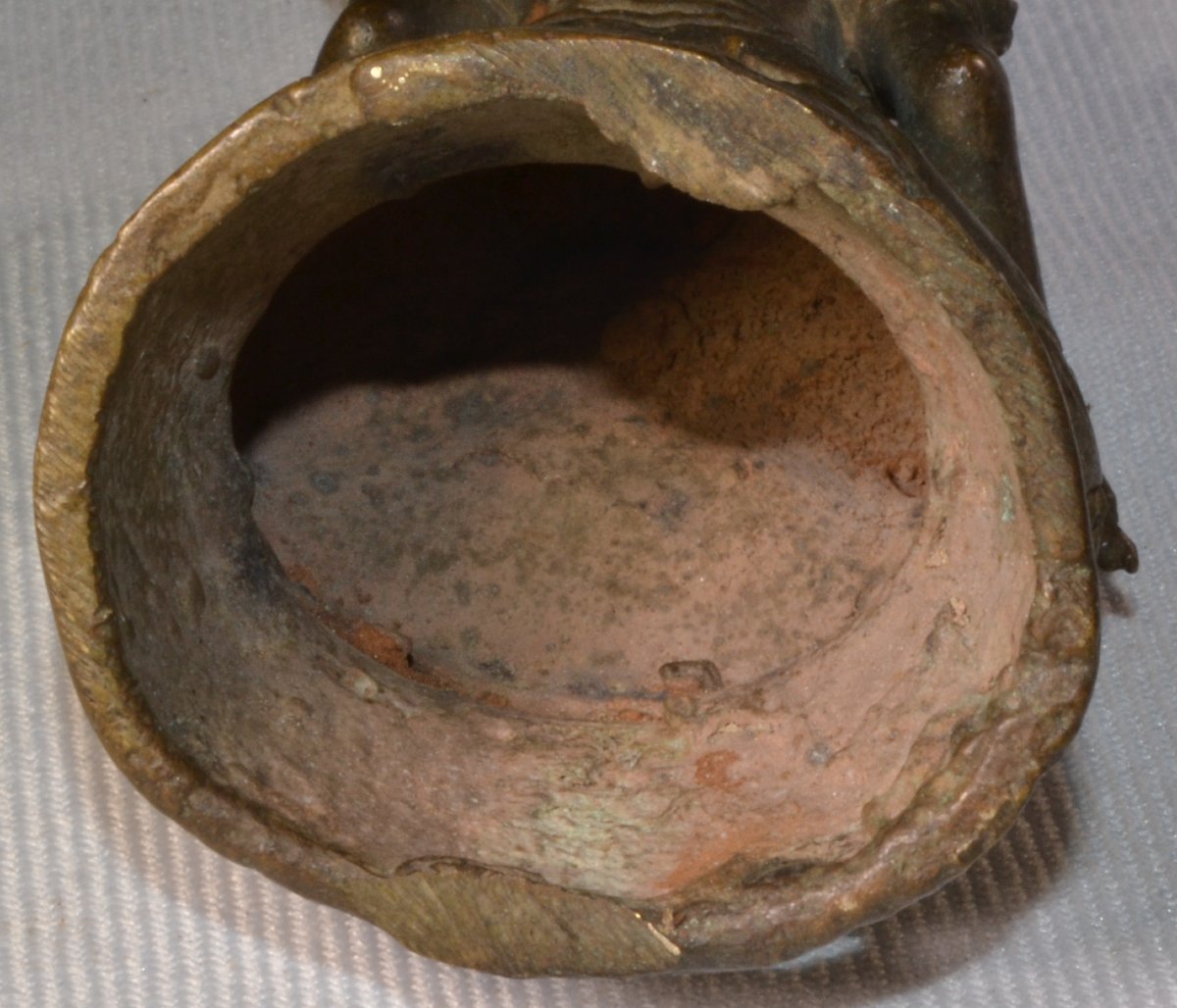 Divinité en bronze. Sud-est asie. 19° siècle ou antérieur.-photo-3