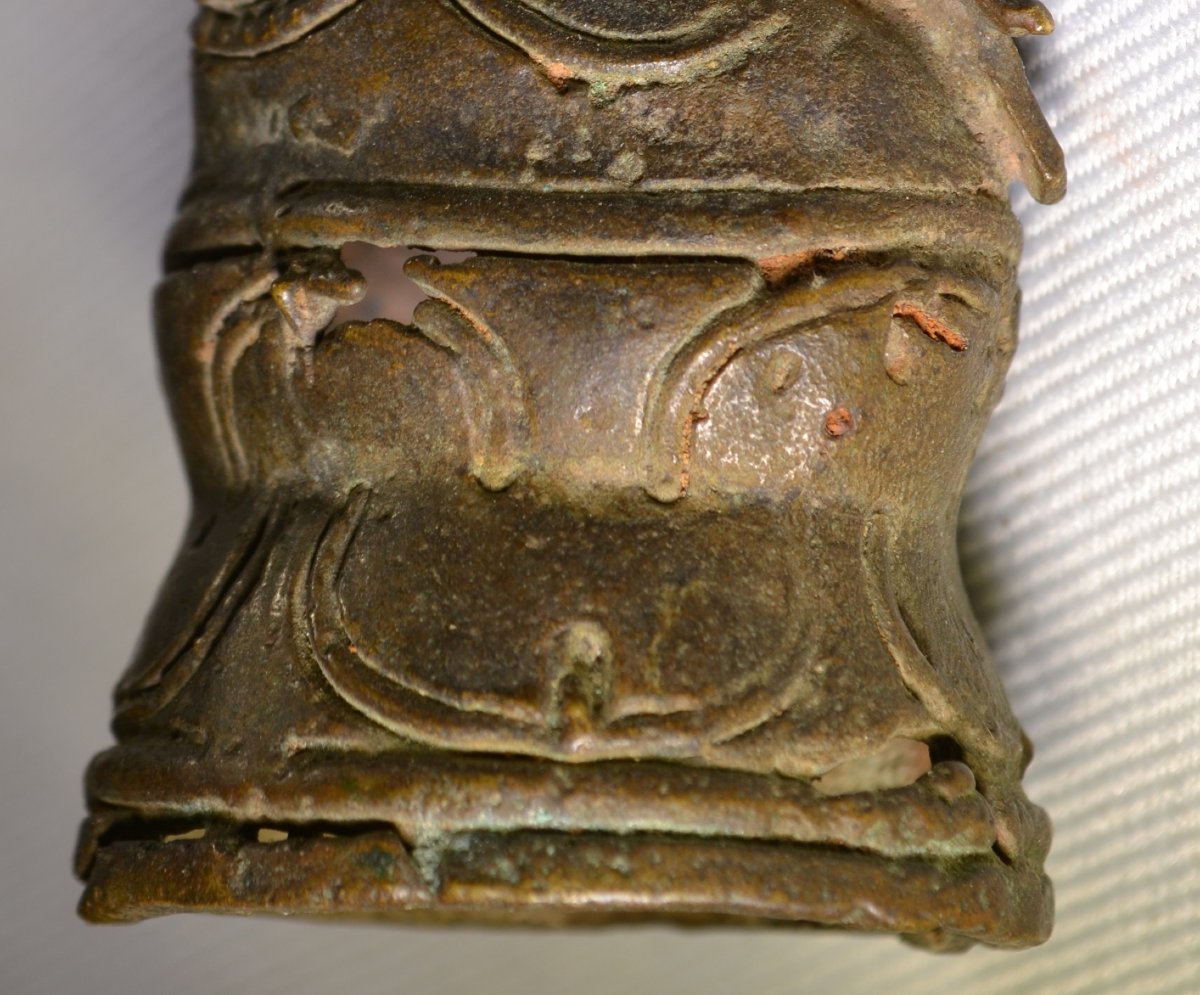 Divinité en bronze. Sud-est asie. 19° siècle ou antérieur.-photo-6