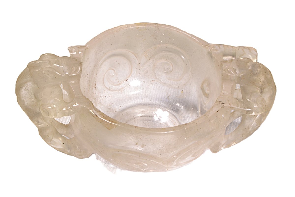 Coupe libatoire en cristal de roche sculpté de Chilong. Chine, dynastie Ming (1368–1644). -photo-5