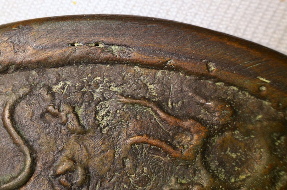 Talisman Coin. Asian Bronze  Marked "gia Long" In Chinese. Vietnam, 19th Century -photo-8