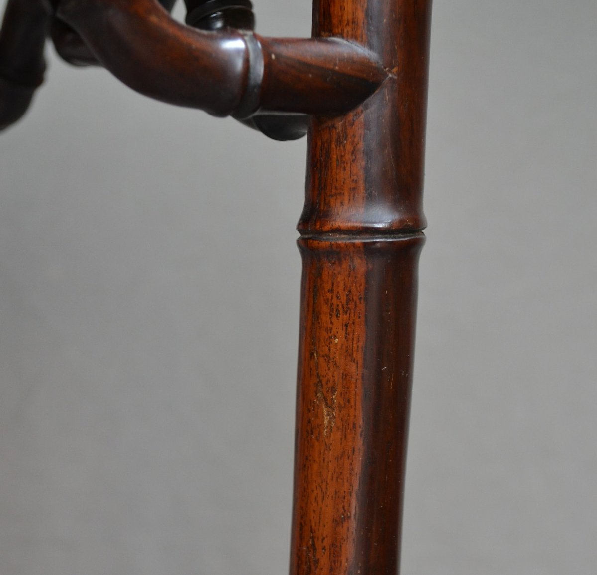 A Wooden Stool Carved From Precious Wood In The Bamboo Style. China, Qing Dynasty, Qianlong–jiaqing Period. -photo-4