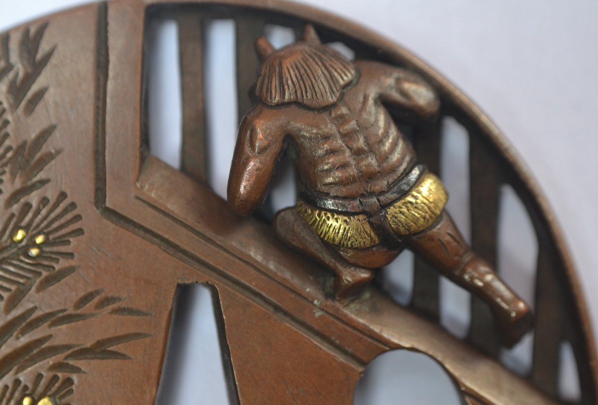 Tsuba. Oni And Beans By Jôi. Edo Period, Japan. -photo-5