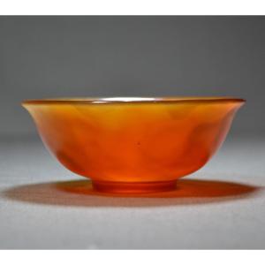 Carnelian Bowl. Chinese Work Qing Dynasty.