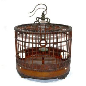 Bamboo Bird Cage.china Qing Period 19th Century.