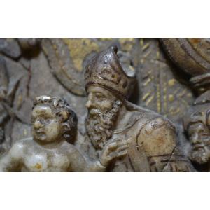 Plaque en albâtre. Circoncision du Christ. Flandres 16°siècle. 