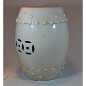 Siège en porcelaine blanche. Chine 18° siècle.