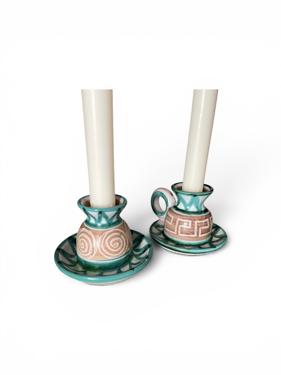 Pair Of Vallauris Ceramic Candlesticks By Robert Picault, 1960s