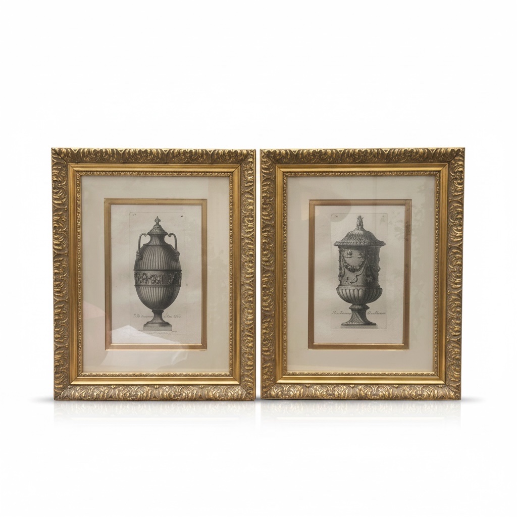 Paire de gravures d'après  Giovanni Battista Piranesi