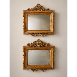 Paire de miroirs italiens néoclassiques Italie du Nord, début du XIXe siècle, circa 1800–1820