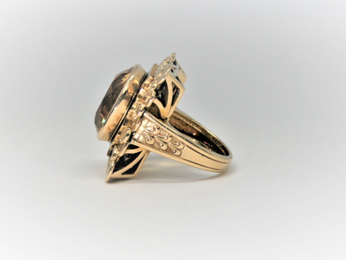 Antique Gold And Citrine Ring-photo-4