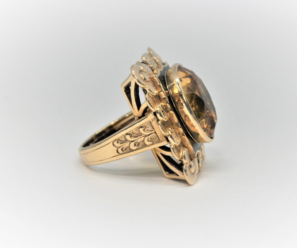 Antique Gold And Citrine Ring-photo-1