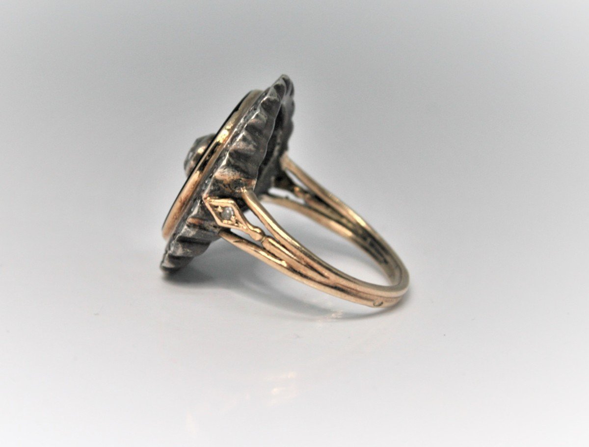 Antique Onyx And Diamond Ring-photo-3