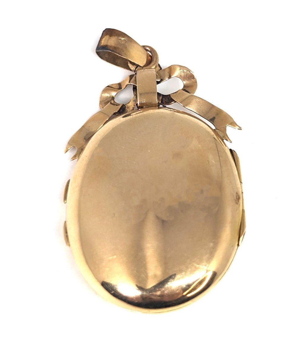 Magnifique médaillon pendentif porte photo ancien Or 18 carats French gold 750 | Ancien bijoux