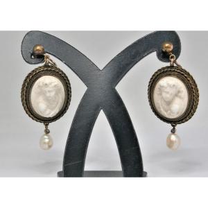 Antique Cameo Earrings