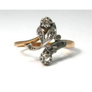 Antique 18k Gold And Diamond Ring