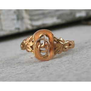 Antique 18k Rose Gold Sentimental Ring