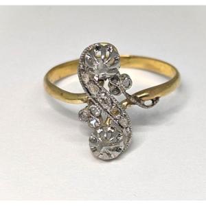 Antique 18 Carat Gold, Platinum, And Diamonds Edwardian Ring