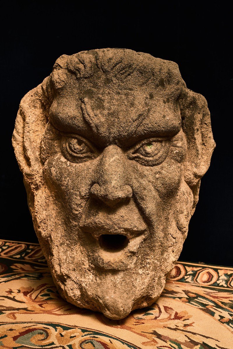 Serene Stone Masque, Tuscany, 17th Century