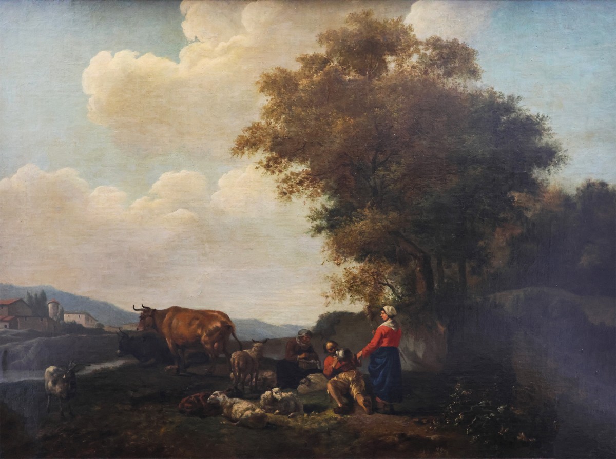 Hendrick Mommers Attr., Pastoral Scene, Oil On Canvas