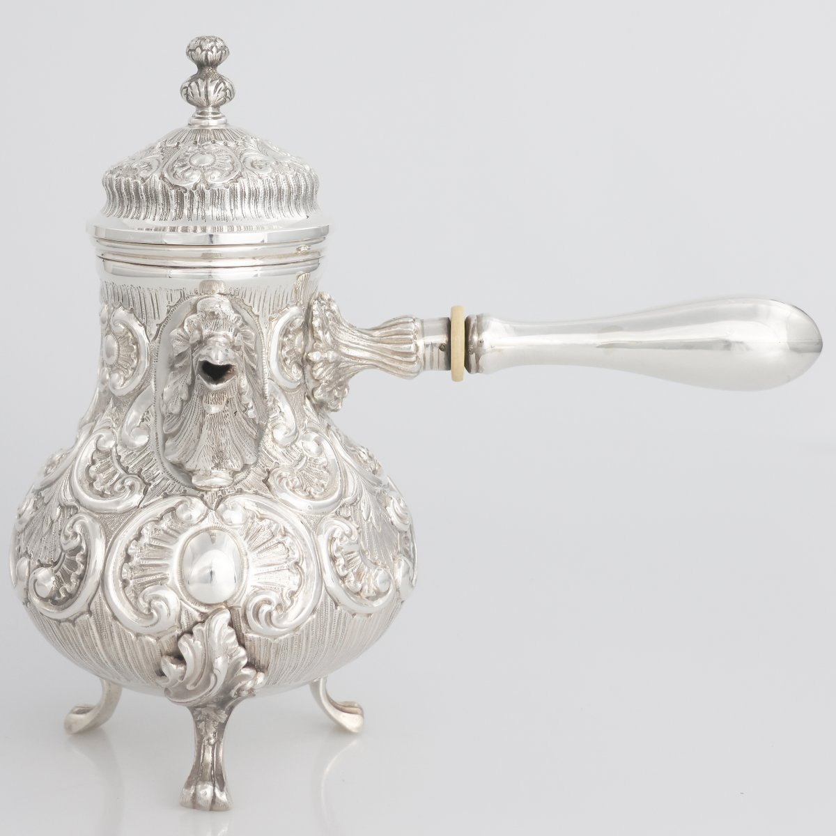 An Italian 925 Silver Chocolate Pot, Milan, Last Quarter Of The 20th Century-photo-2