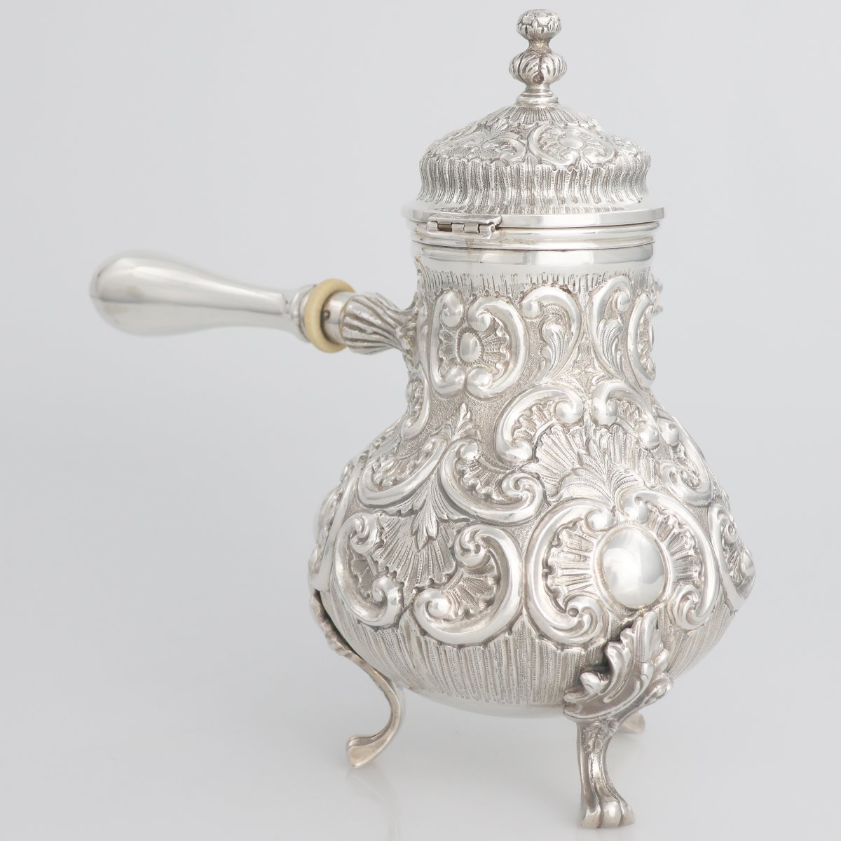 An Italian 925 Silver Chocolate Pot, Milan, Last Quarter Of The 20th Century-photo-4