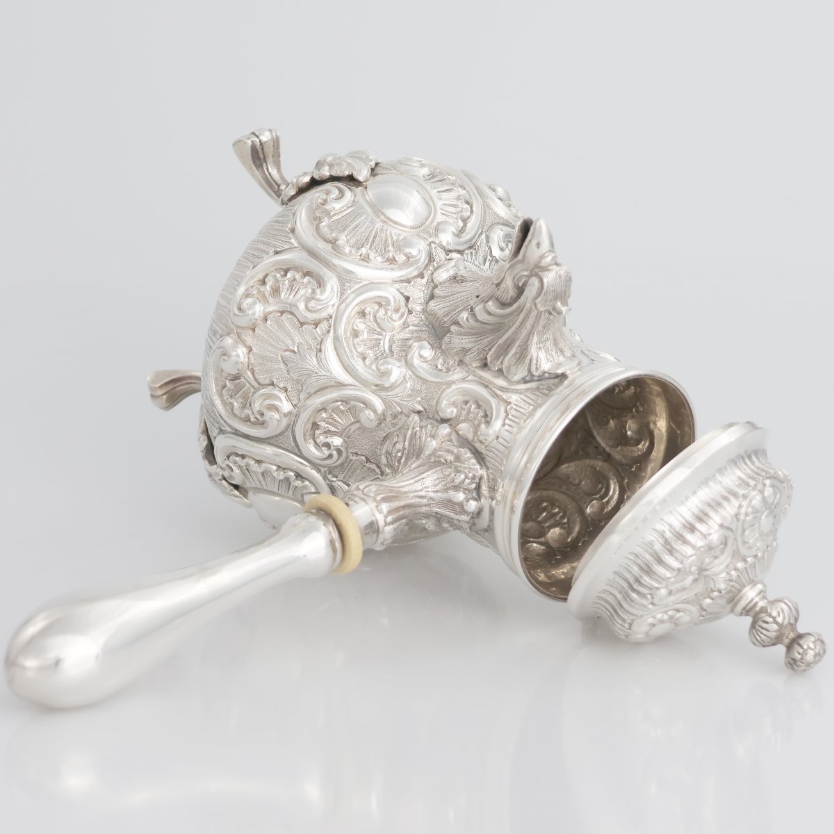 An Italian 925 Silver Chocolate Pot, Milan, Last Quarter Of The 20th Century-photo-1