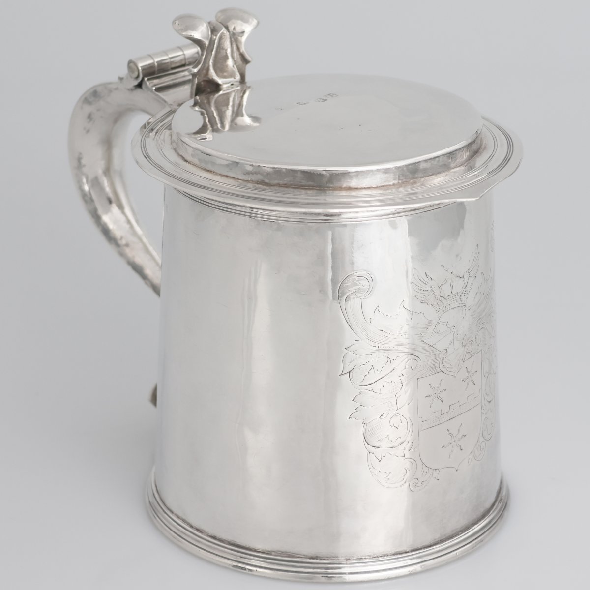 A Charles II Sterling Silver Tankard, Tl Silversmith, London, 1674-photo-2