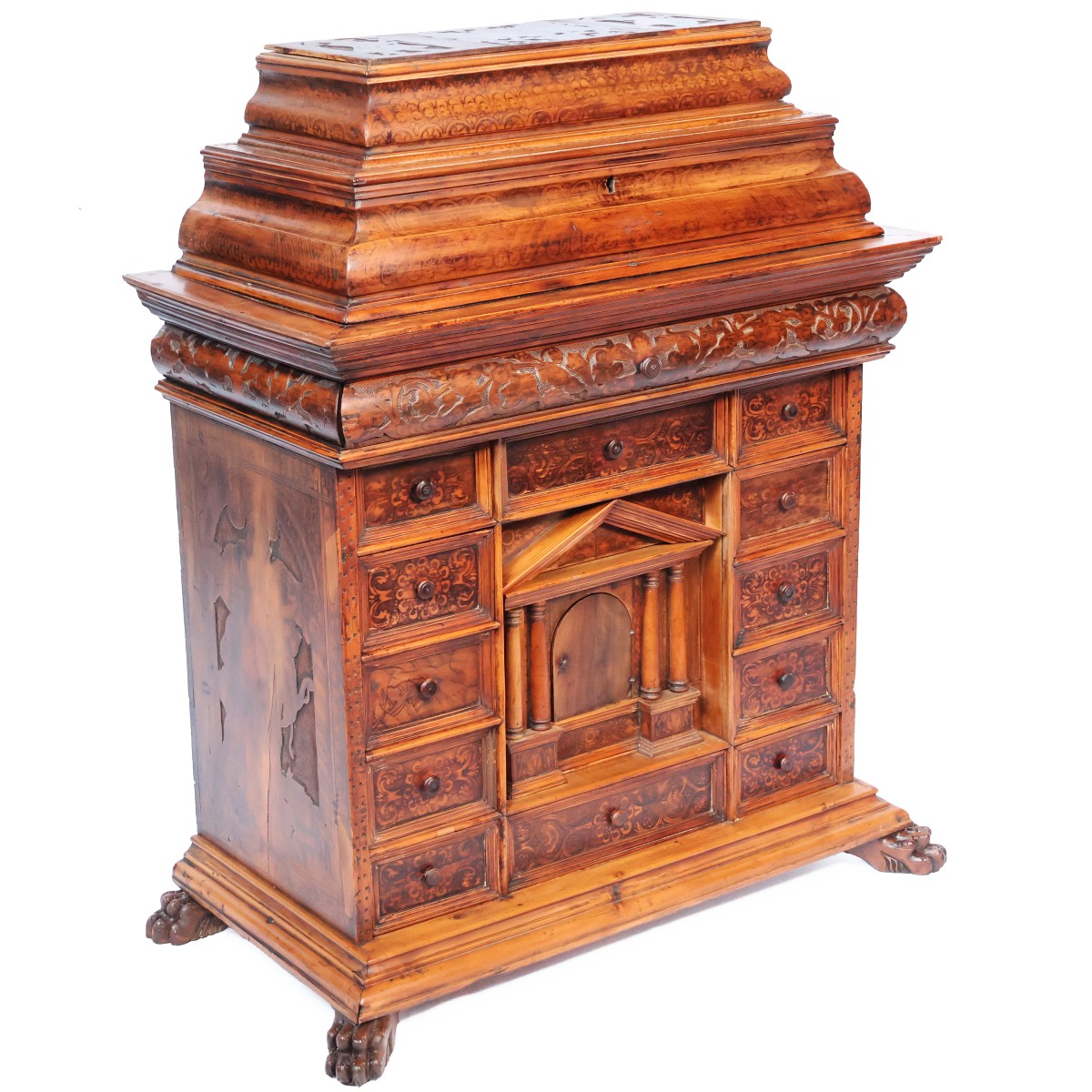 A North Italian Cabinet In Walnut And Cedar Wood, Late 18th Century Early 19th Century-photo-2