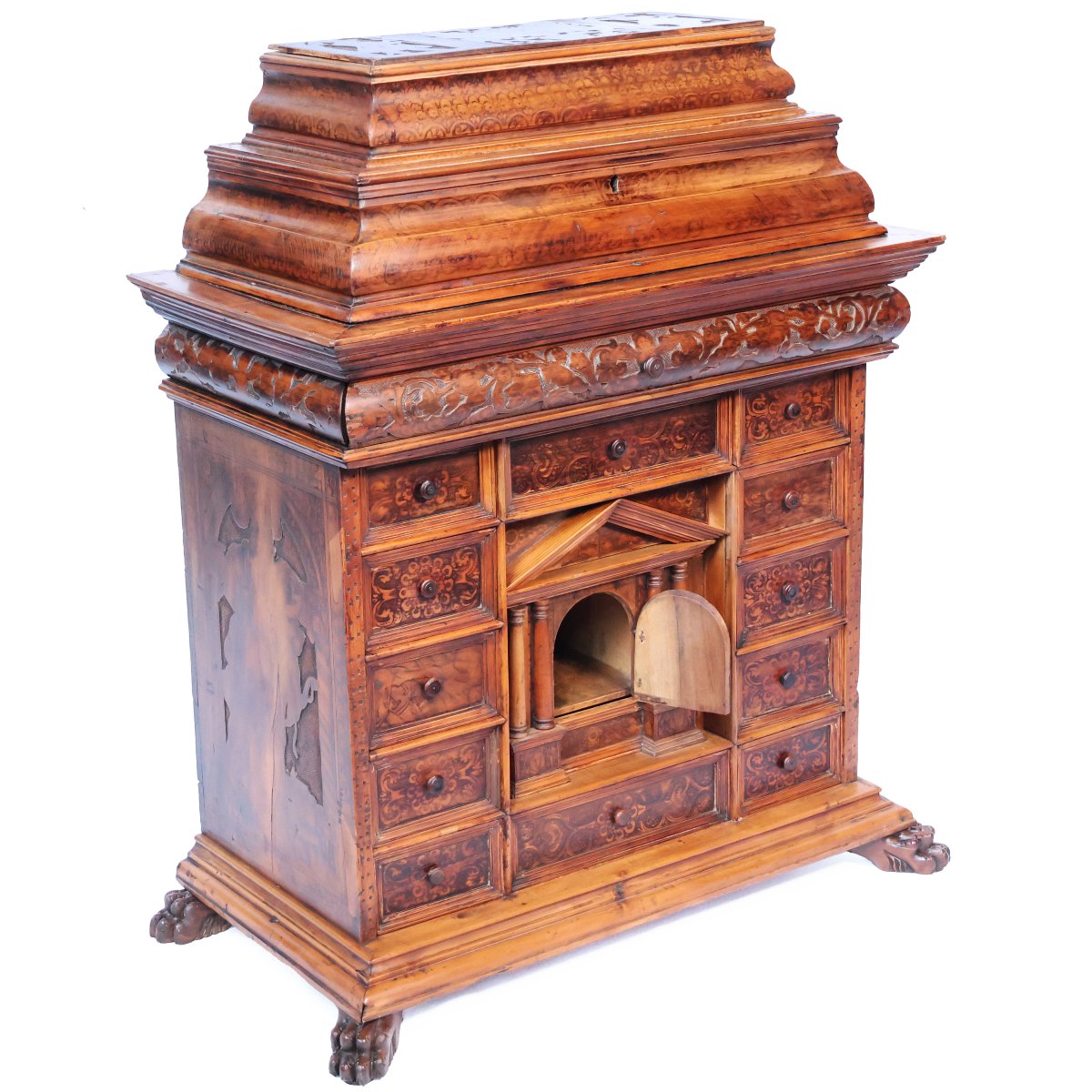 A North Italian Cabinet In Walnut And Cedar Wood, Late 18th Century Early 19th Century-photo-1