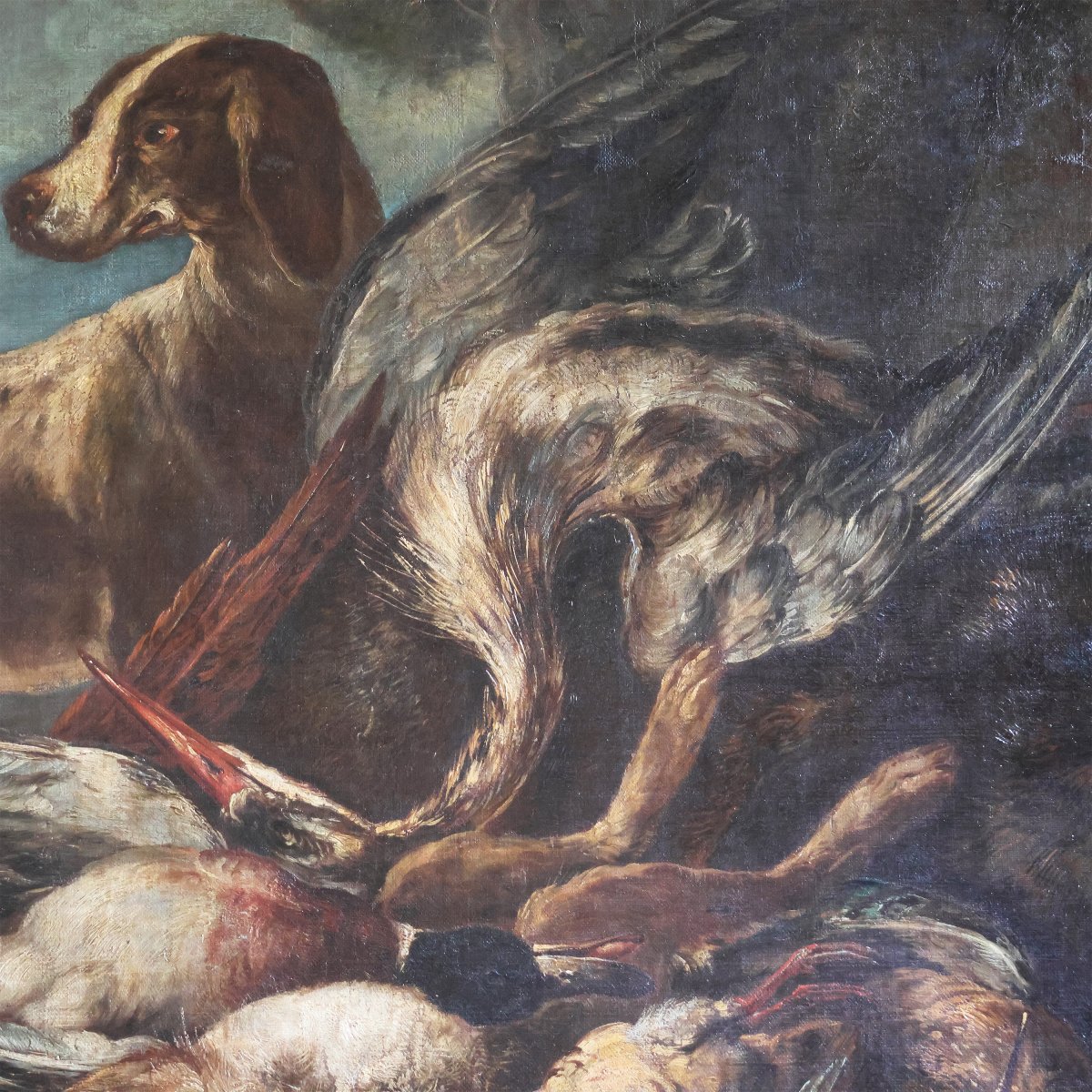 Giovanni Crivelli Known As Il Crivellino; Milan – Parma 1760, Hunting Scene, Oil On Canvas-photo-5