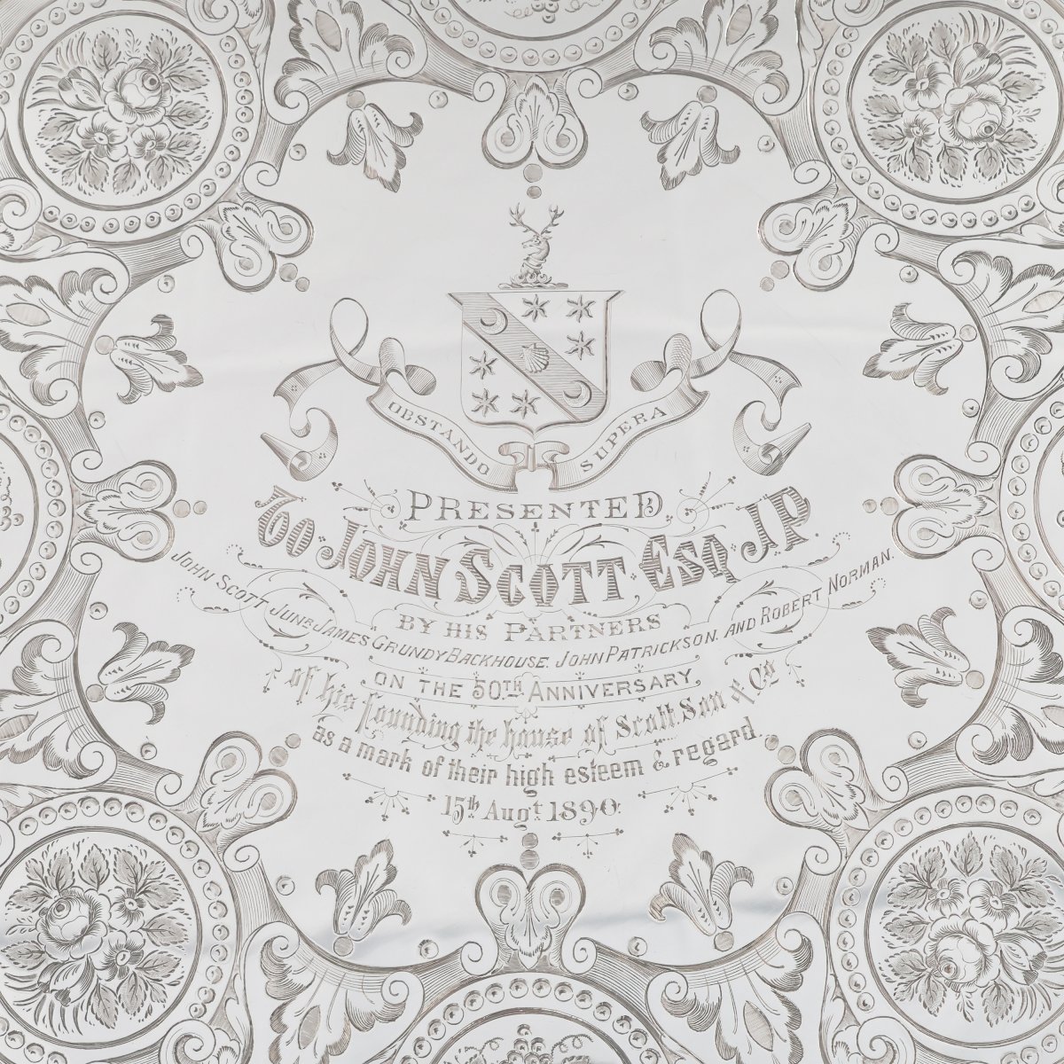 A Victorian Sterling Silver Salver, Martin, Hall & Co Ltd, London, 1888-photo-3