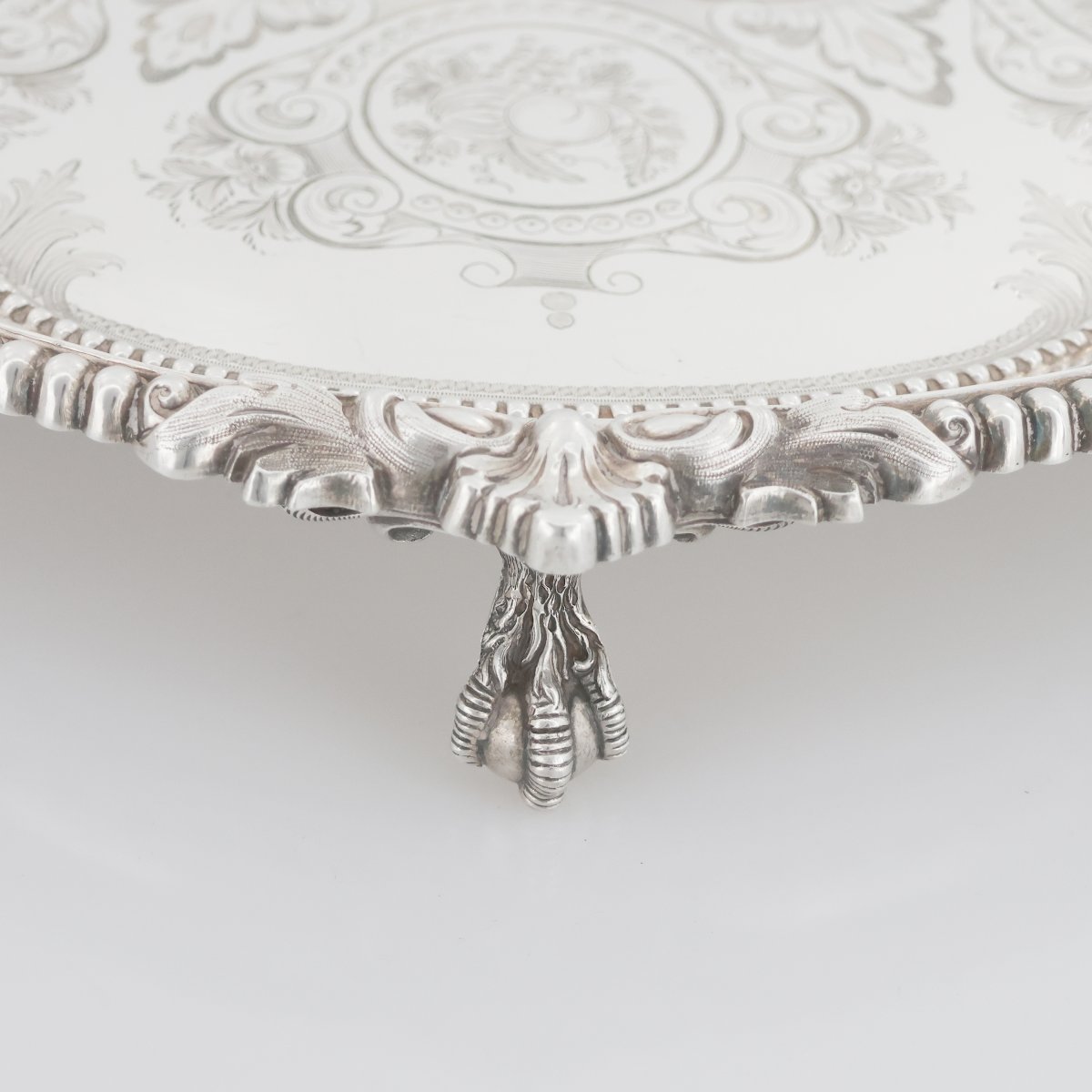 A Victorian Sterling Silver Salver, Martin, Hall & Co Ltd, London, 1888-photo-4