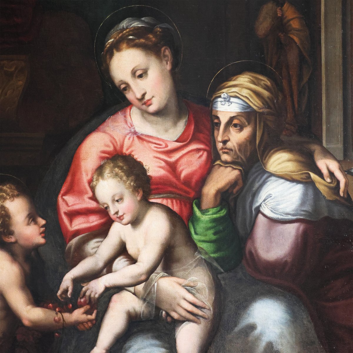 Dirk Hendricksz Centen Attr.; From The Madonna Della Gatta By Giulio Romano, Oil On Canvas-photo-3