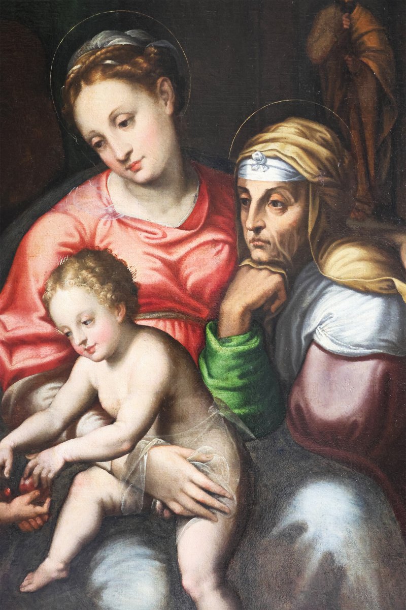 Dirk Hendricksz Centen Attr.; From The Madonna Della Gatta By Giulio Romano, Oil On Canvas-photo-1