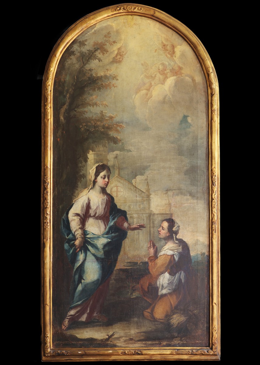 Italian School; Apparition Of The Madonna In Caravaggio, Late 18th Early 19th Century
