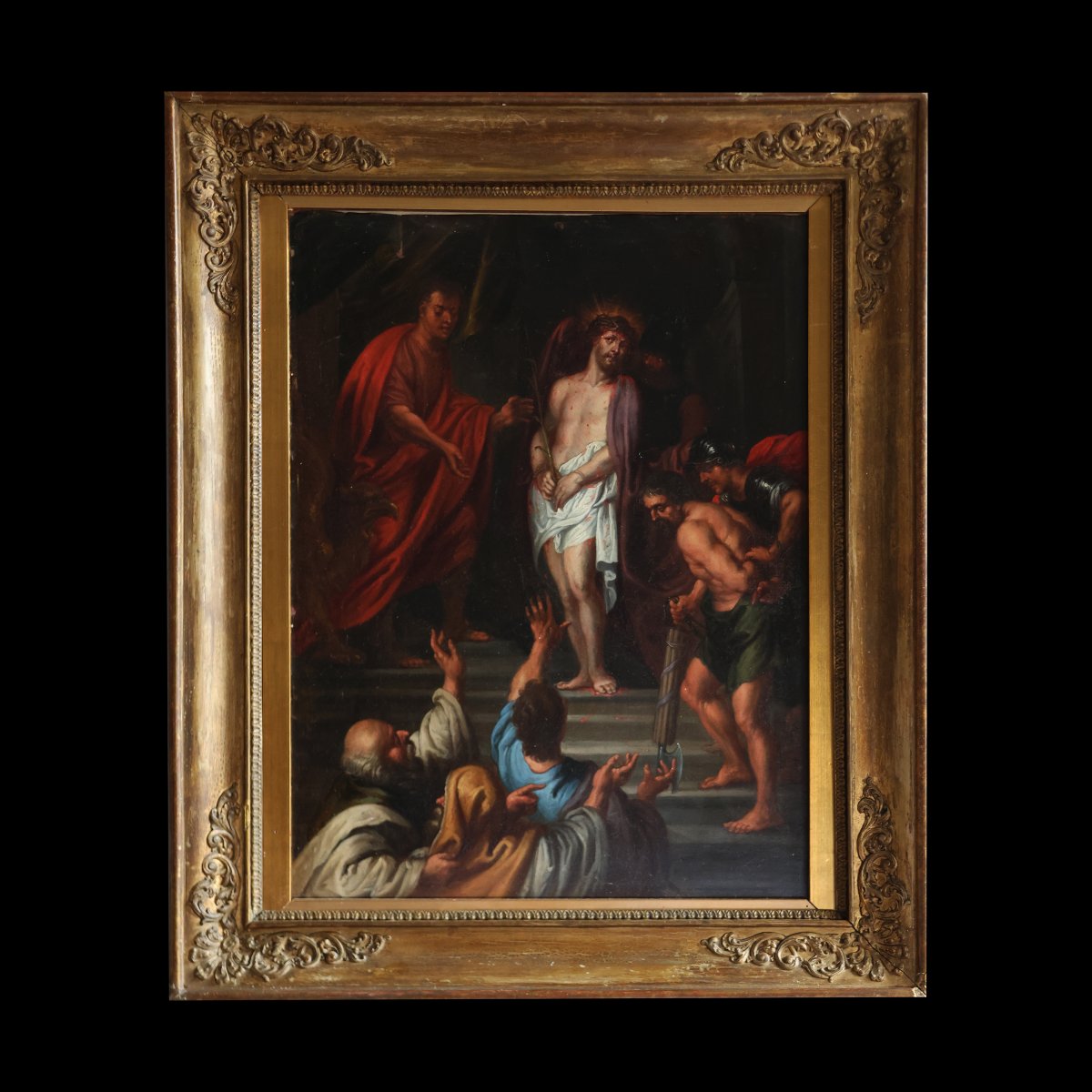 Peter Paul Rubens Workshop Of, Siegen 1577 - Antwerp 1640; Ecce Homo, Oil On Copper-photo-2