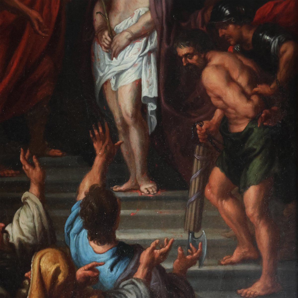 Peter Paul Rubens Workshop Of, Siegen 1577 - Antwerp 1640; Ecce Homo, Oil On Copper-photo-3