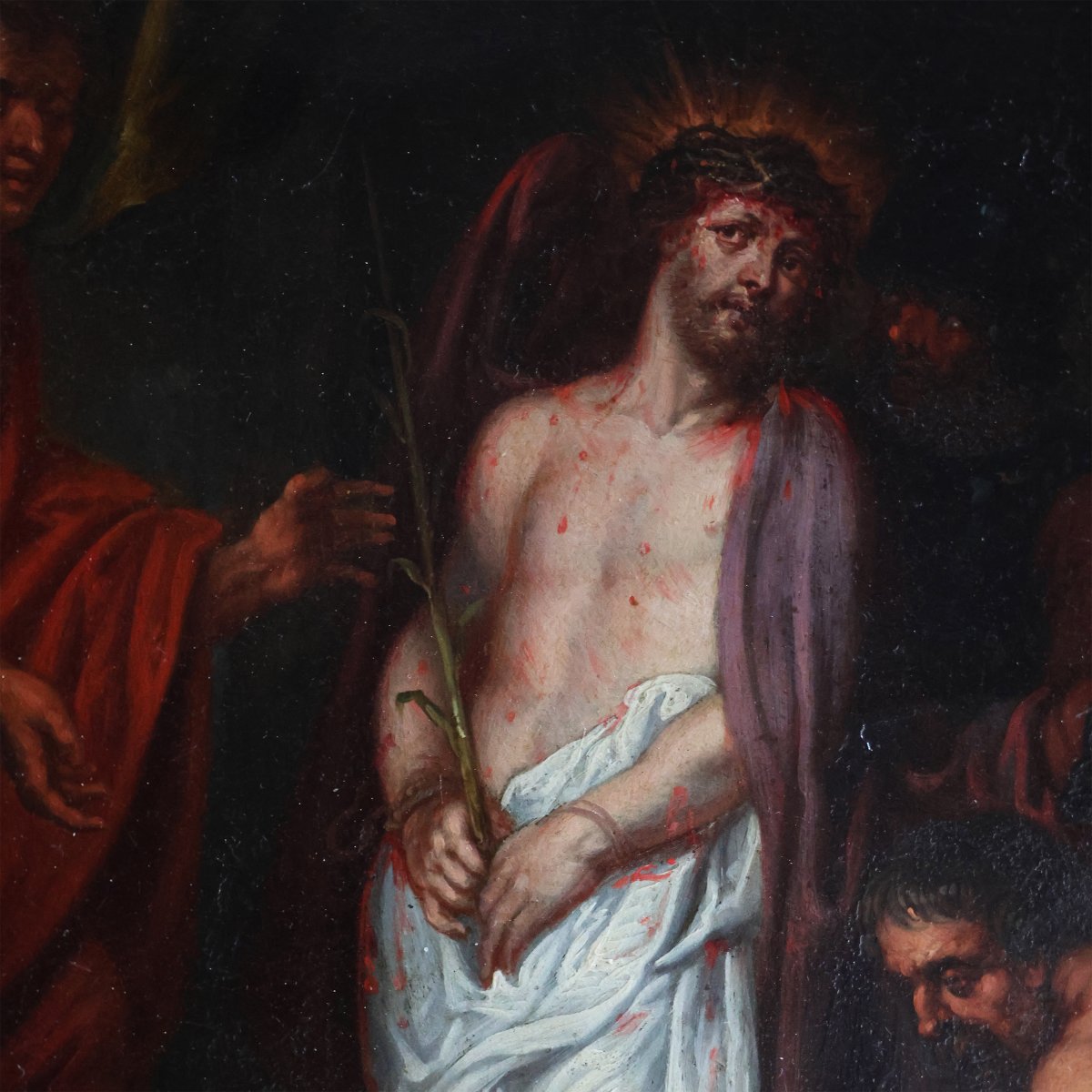 Peter Paul Rubens Workshop Of, Siegen 1577 - Antwerp 1640; Ecce Homo, Oil On Copper-photo-4