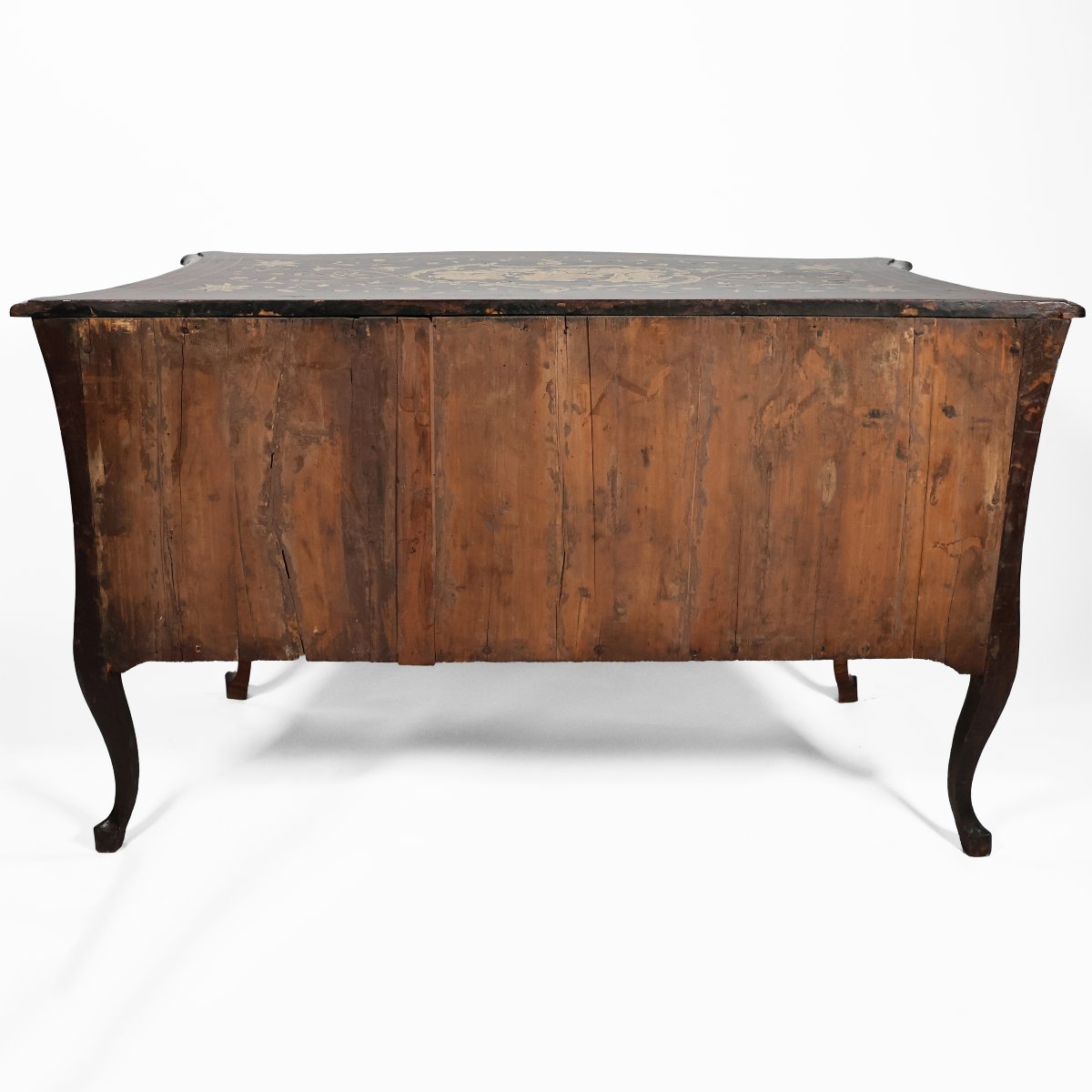 A Central Italian Walnut Wood Chest Of Drawers Inlaid With Various Woods; Mid-18th Century-photo-1