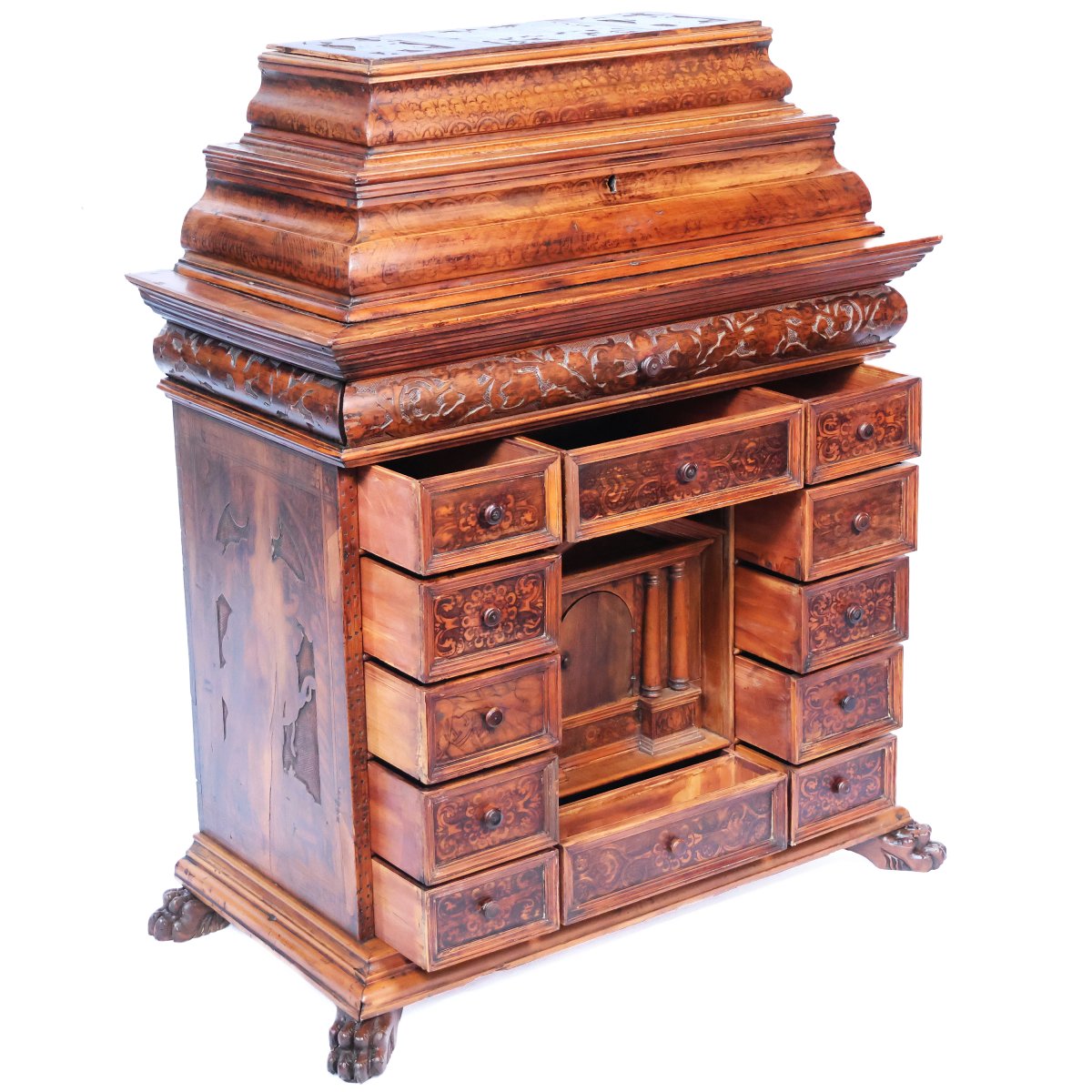 Cabinet à monnaies en bois de noyer et de cèdre, Nord Italie, fin du XVIIIᵉ début du XIXᵉ sièc.-photo-3