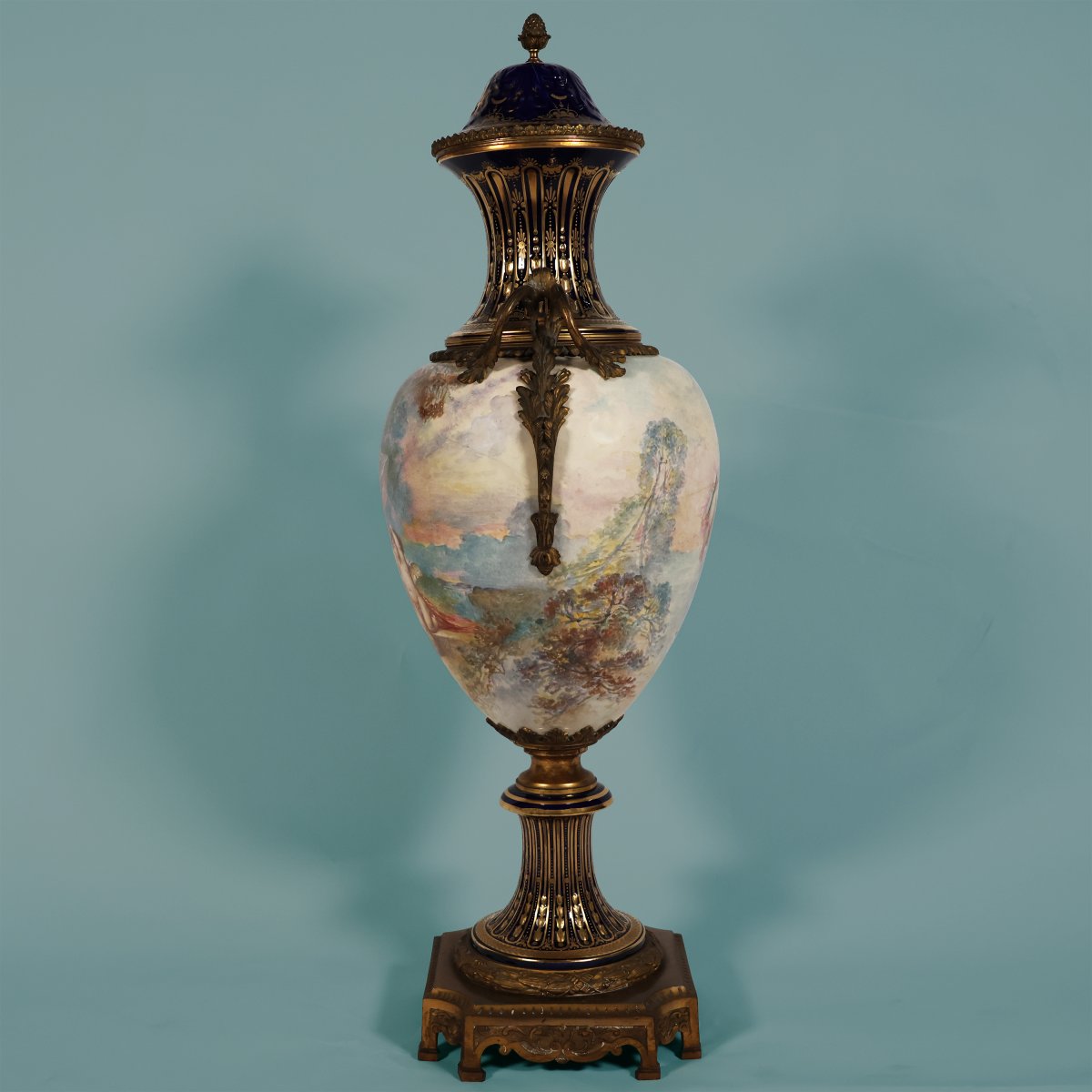 A French Large Vase In The Sèvres Style. Painted Signed F. Bellanger. Late 19th Century-photo-1