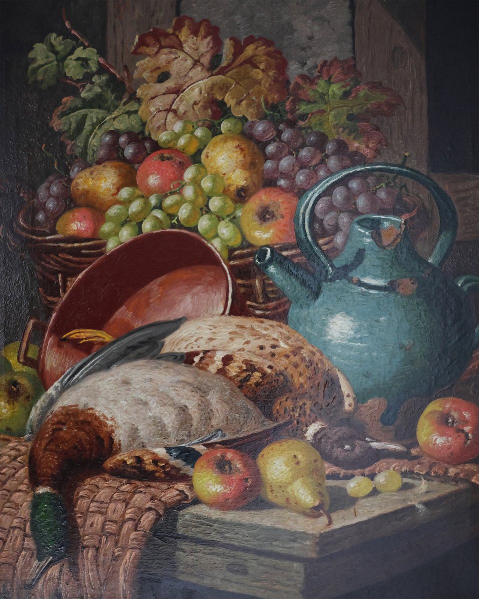 Charles Thomas Bale; Still Life Of Dead Game; Oil On Canvas-photo-2