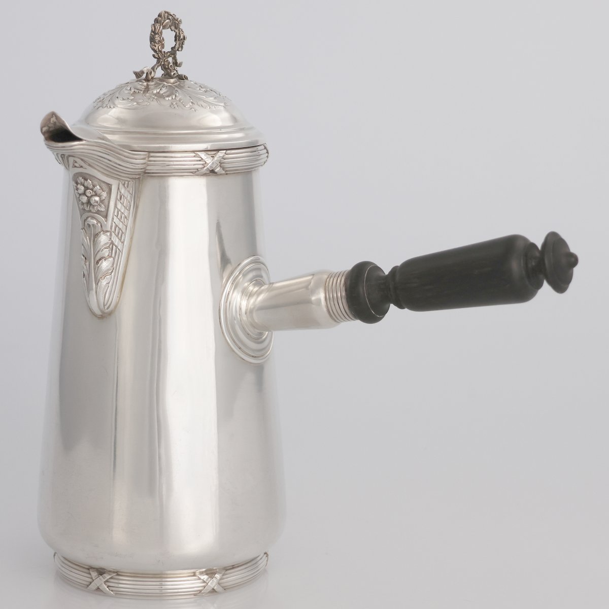 A French Silver Chocolate Pot, Adolphe Boulenger, Paris, Late XIX Century-photo-2